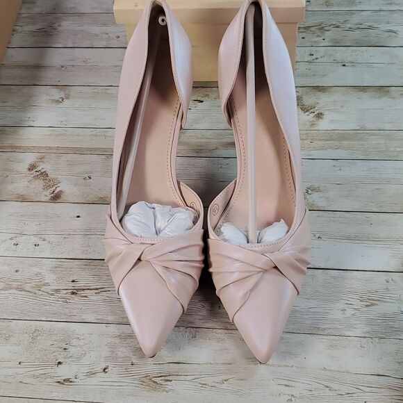 NEW ZBY Twist Knot Closed Pointed Toe D'Orsay Pumps High Stiletto Heels Shoes 9½ - Picture 5 of 9